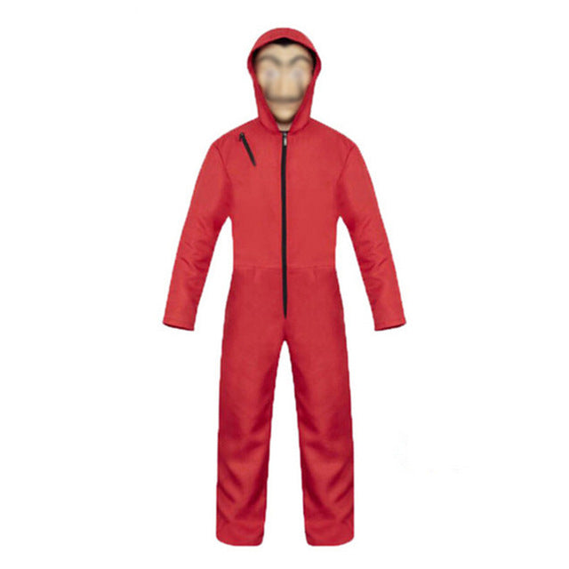 Womens Money Heist Style Bank Robber Red Jumpsuit [88690/1] - Struts Party  Superstore